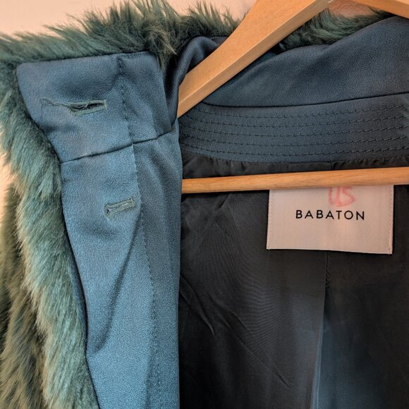 Stunning Aritzia Babaton Faux Fur Winter Coat – Small – Deep Green – Rare Color - Picture 8 of 12